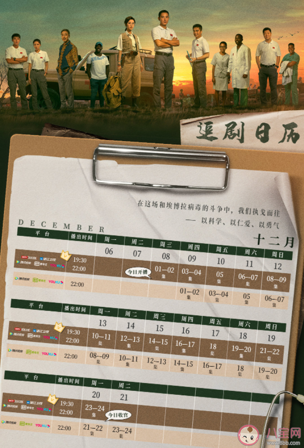 《埃博拉前線》追劇日歷 《埃博拉前線》更新時間表