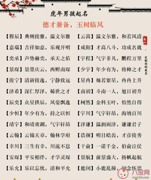 2022虎年寶寶好寓意名字大全 虎年寶寶男孩名字怎么取好 2022虎年寶寶好寓意名字大全 虎年寶寶男孩名字怎么取好