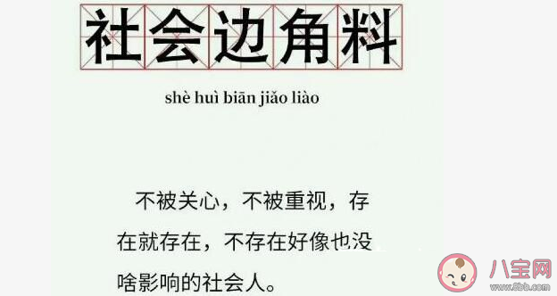 社會邊角料是什么梗什么意思 為什么有的人會存在感低