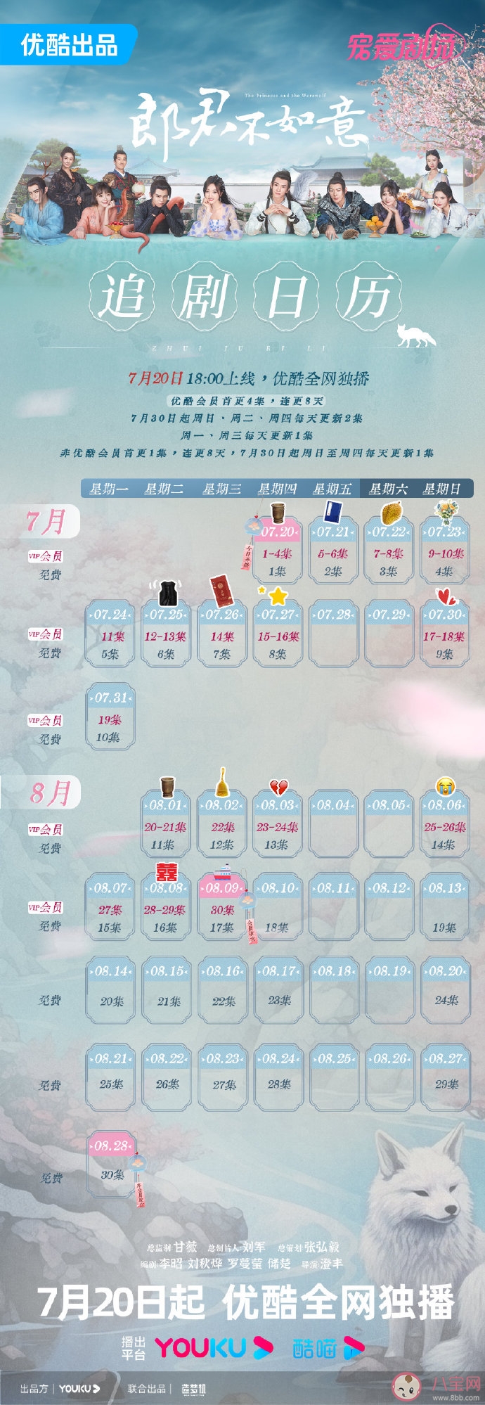 《郎君不如意》追劇日歷 《郎君不如意》更新時間表