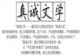 真誠文學是什么梗什么意思 真誠文學句式合集